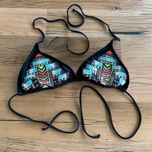 Colorful bikini bathing suit top